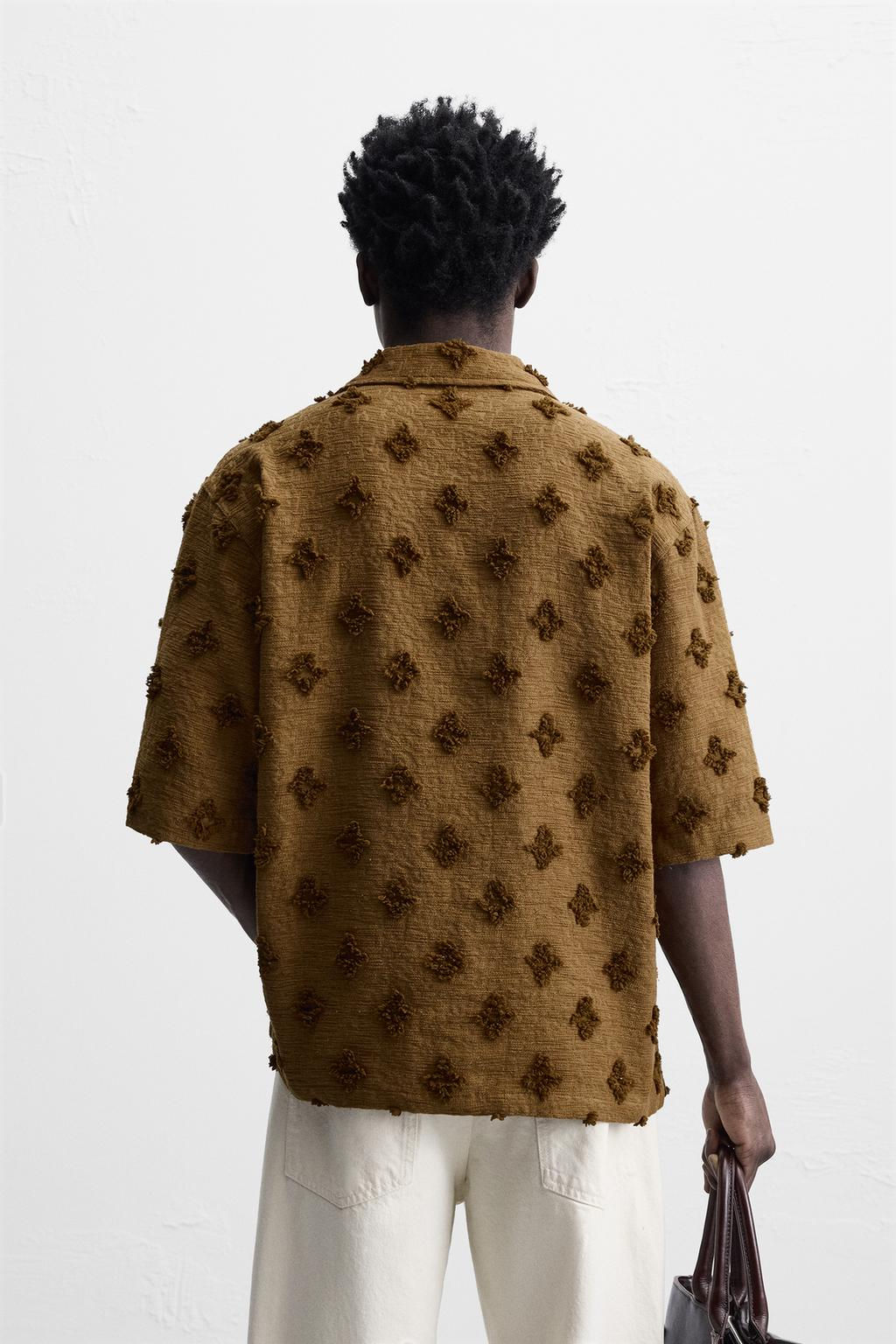 TEXTURED JACQUARD SHIRT - Zara фото 12
