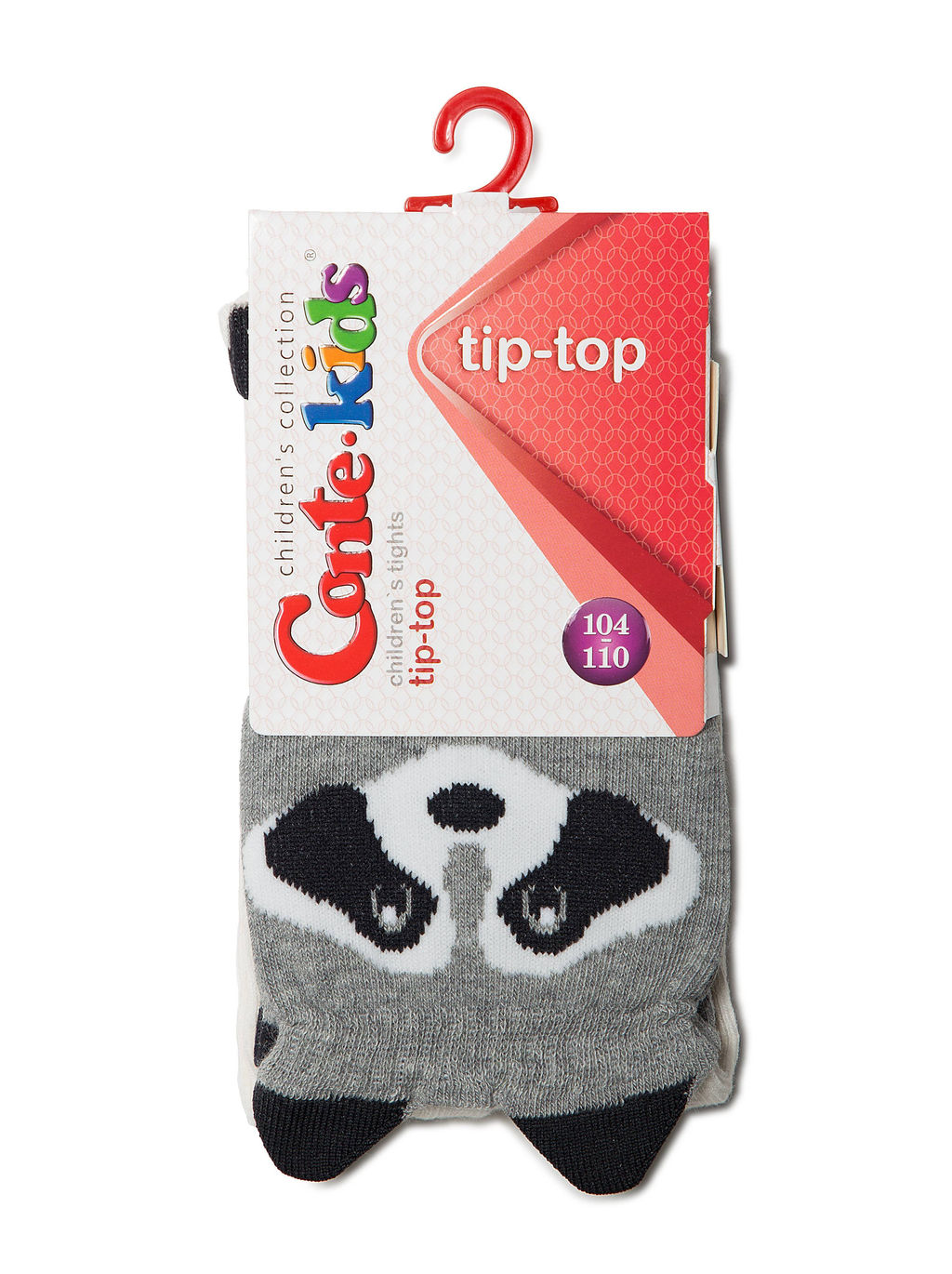 Цена за 2 шт. Колготки детские Conte-kids TIP-TOP (мордашки) молочный-серый - Conte elegant фото 2