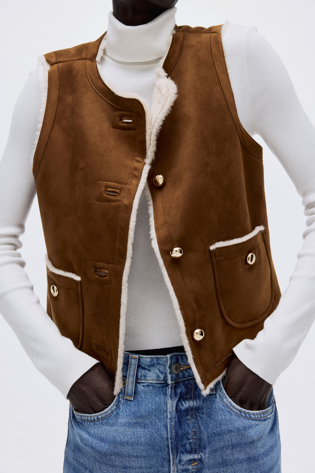 Chaleco con forro de peluche - H&m фото 6
