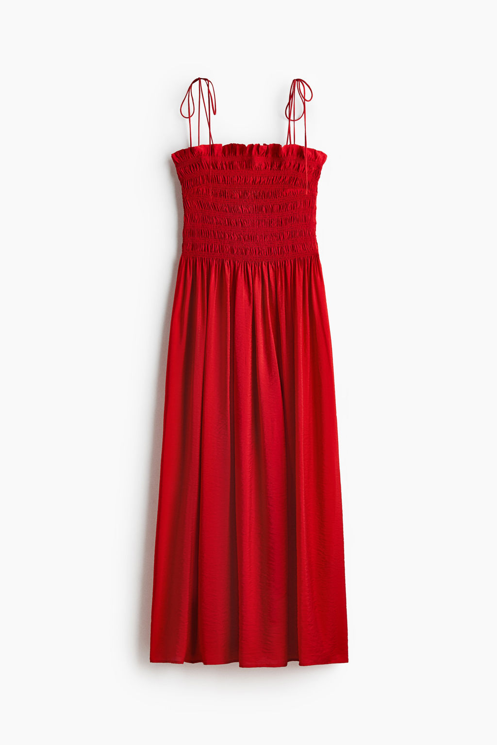 Vestido de tirantes con cuerpo nido de abeja - H&m фото 3