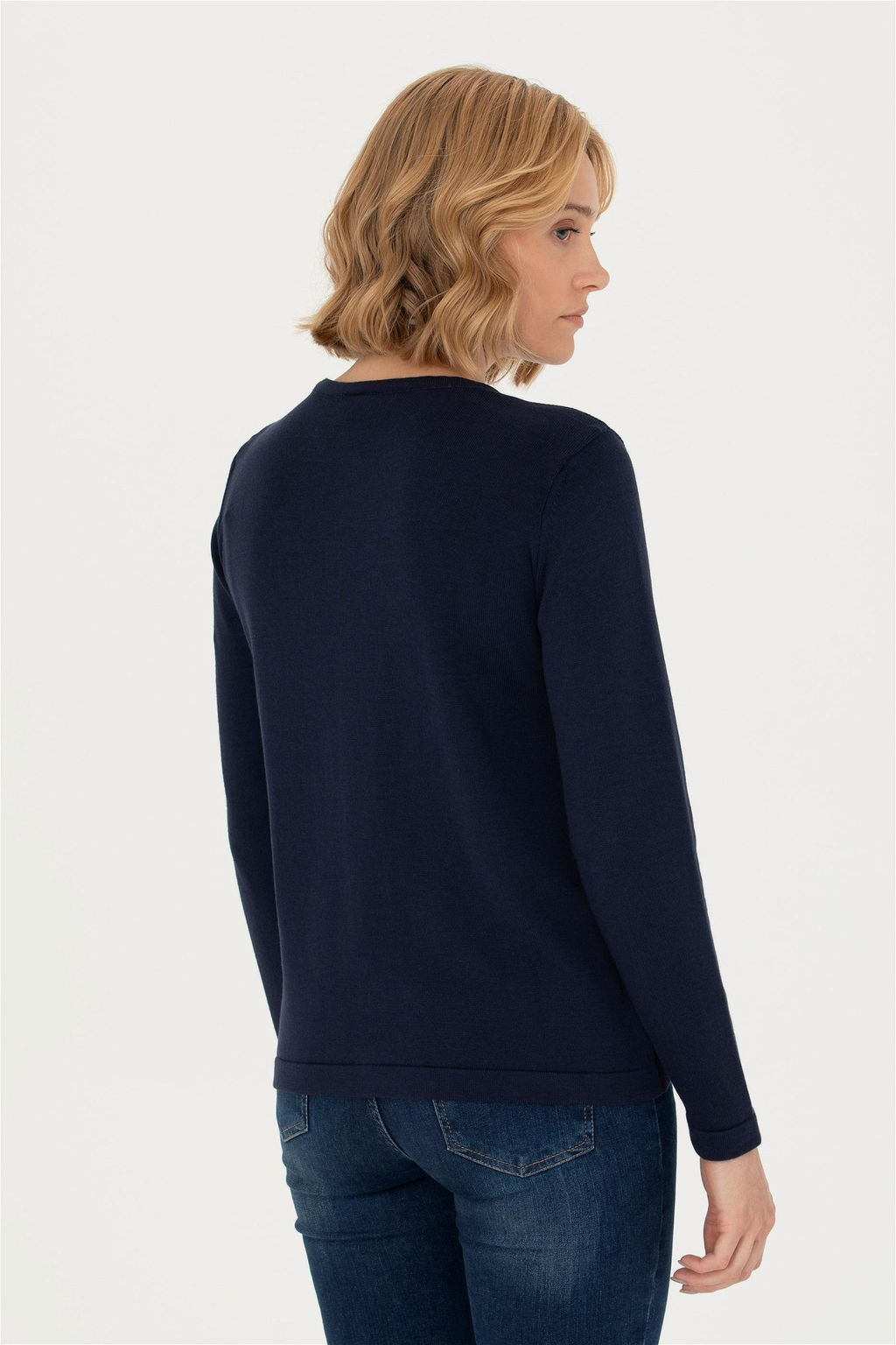 U. S. Polo Assn Женский темно-синий базовый трикотажный кардиган - U.s. polo assn фото 12