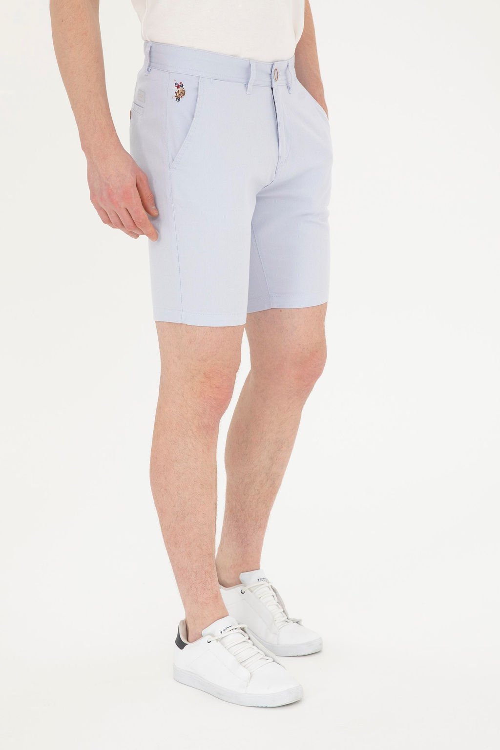 Мужские голубые тканые шорты - U.s. polo assn фото 9