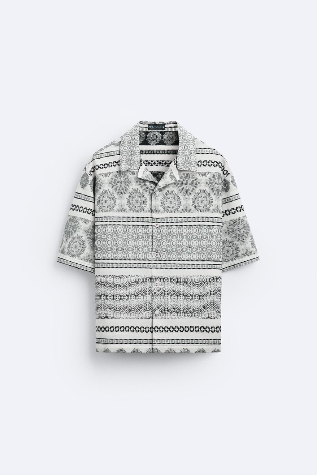 GEOMETRIK JACQUARD INCE CEKET - Zara фото 7