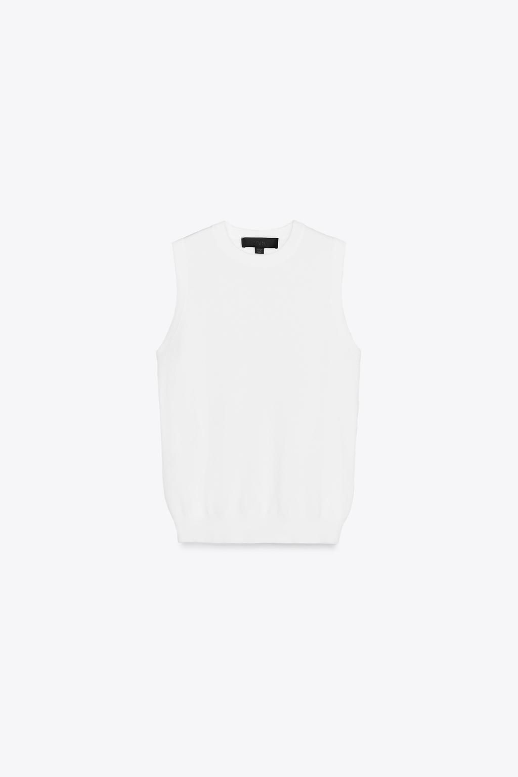 SLEEVELESS KNIT TOP - Zara фото 24