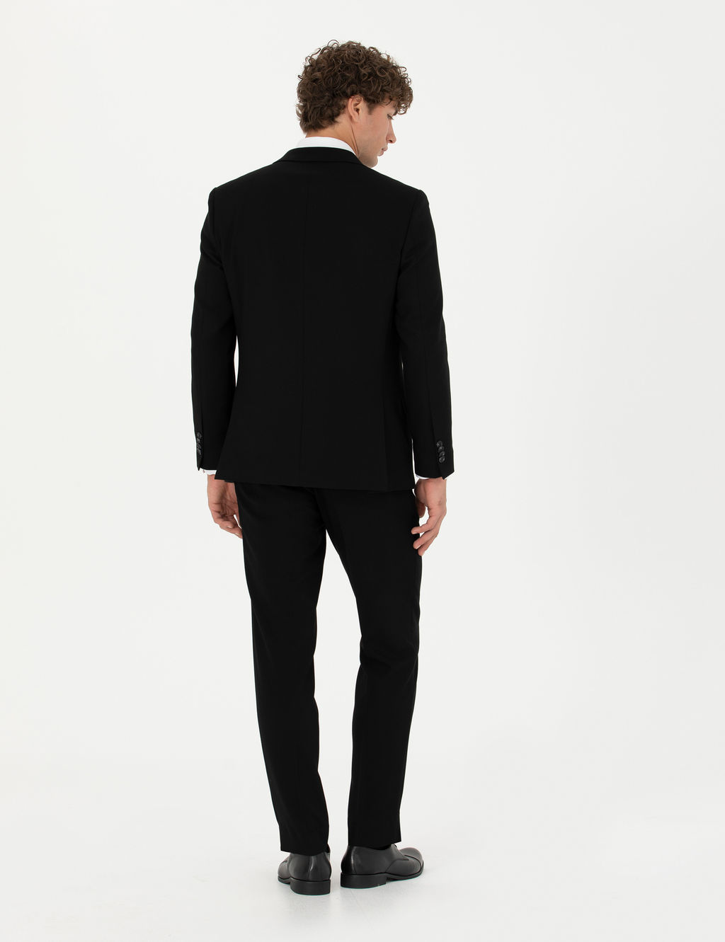 Yelekli Siyah Ekstra Slim Fit Tak_m Elbise