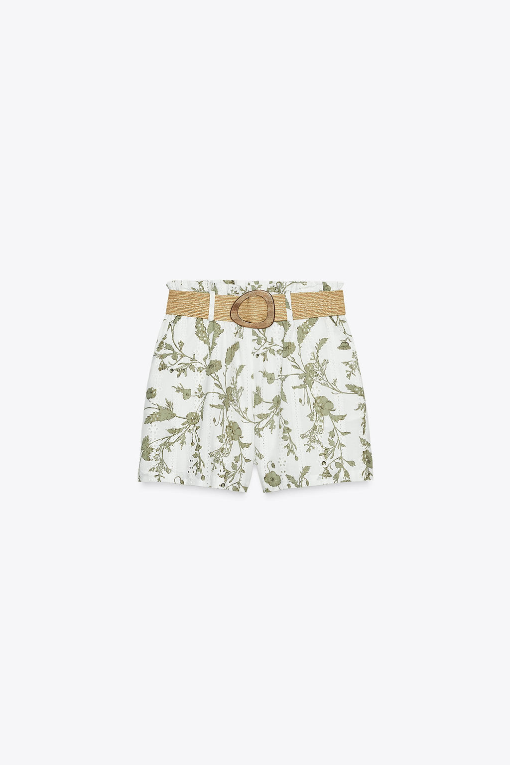 PRINTED BERMUDA SHORTS WITH PERFORATED EMBROIDERY - Zara фото 12