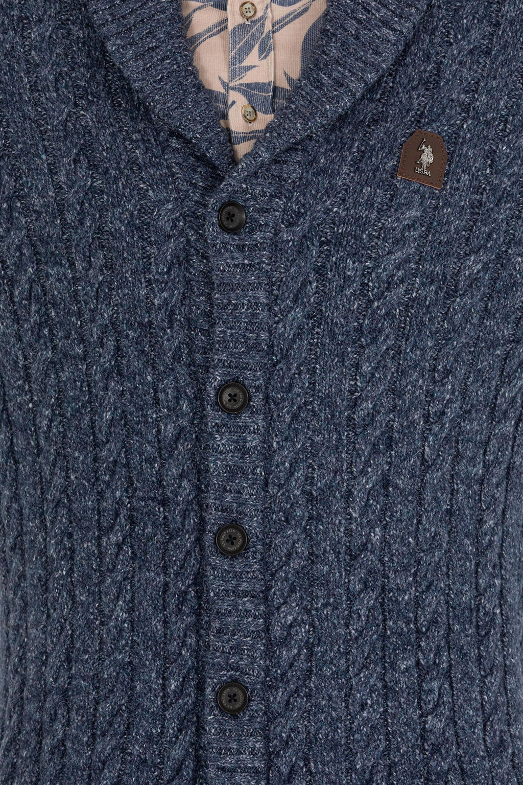 U. S. Polo Assn Мужской темно-синий трикотажный кардиган - U.s. polo assn фото 6