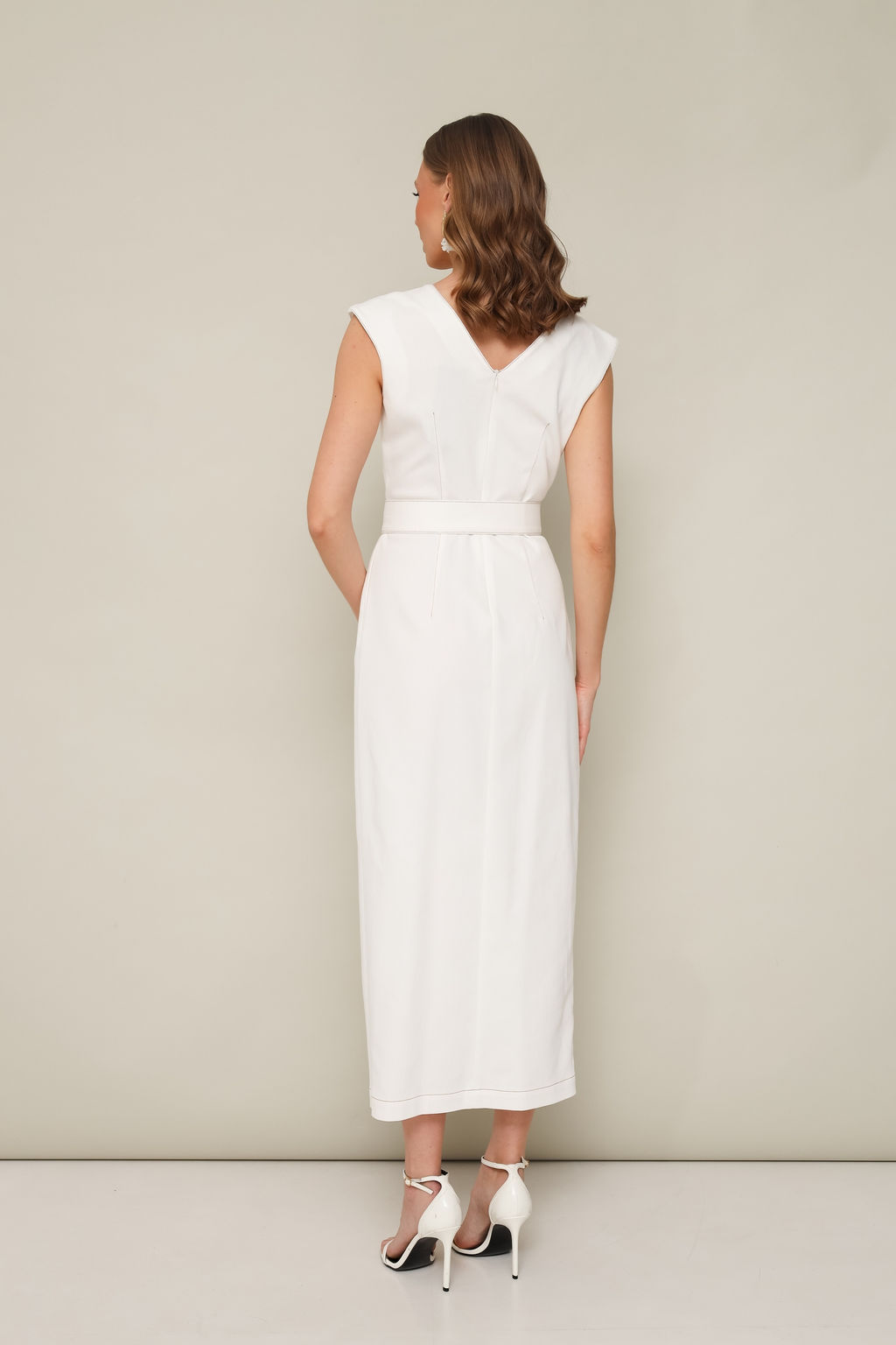 Платье 11-361/4 молочное - Pur pur фото 4