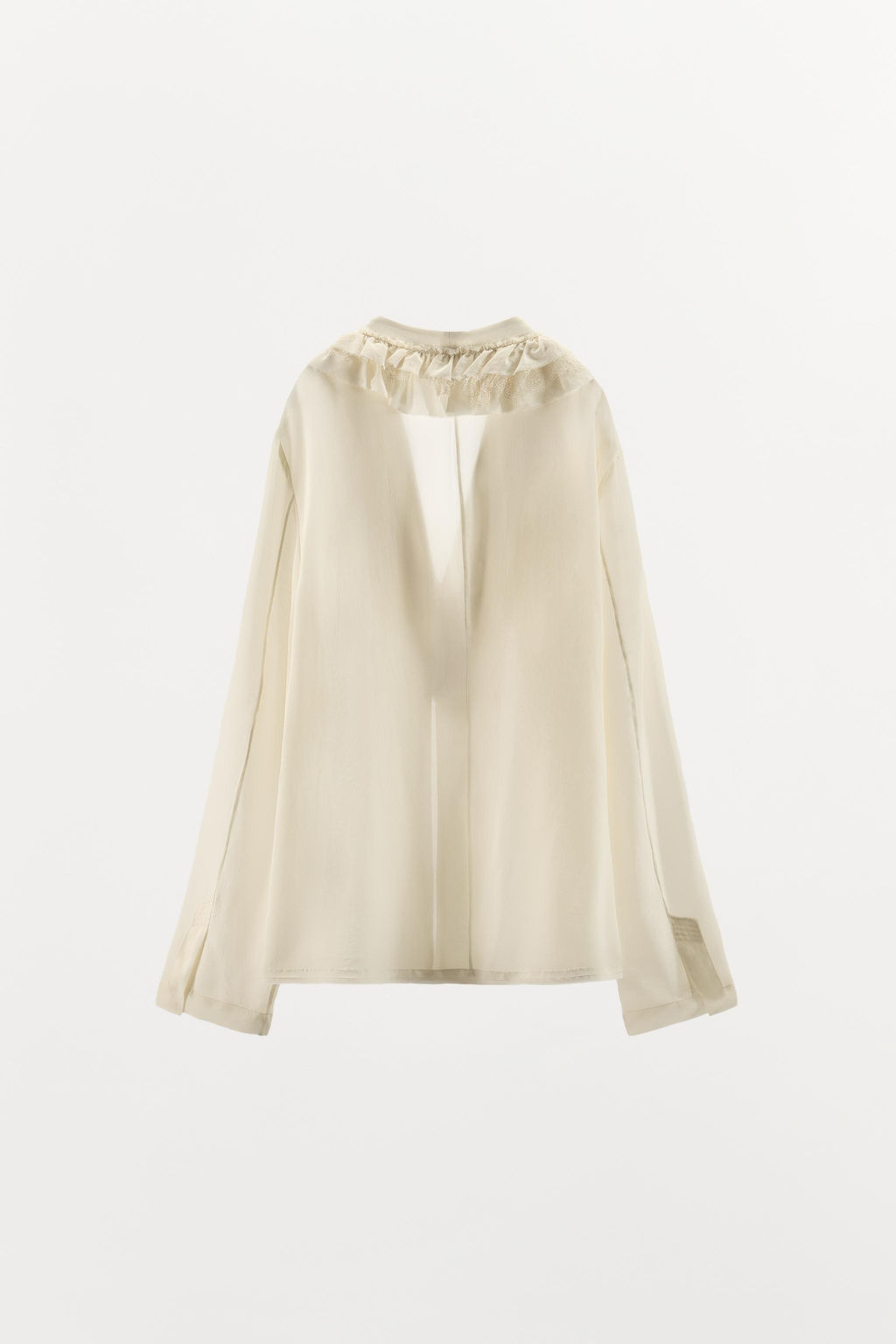 ZW COLLECTION LIMITED EDITION FLOWING RUFFLED SHIRT - Zara фото 4
