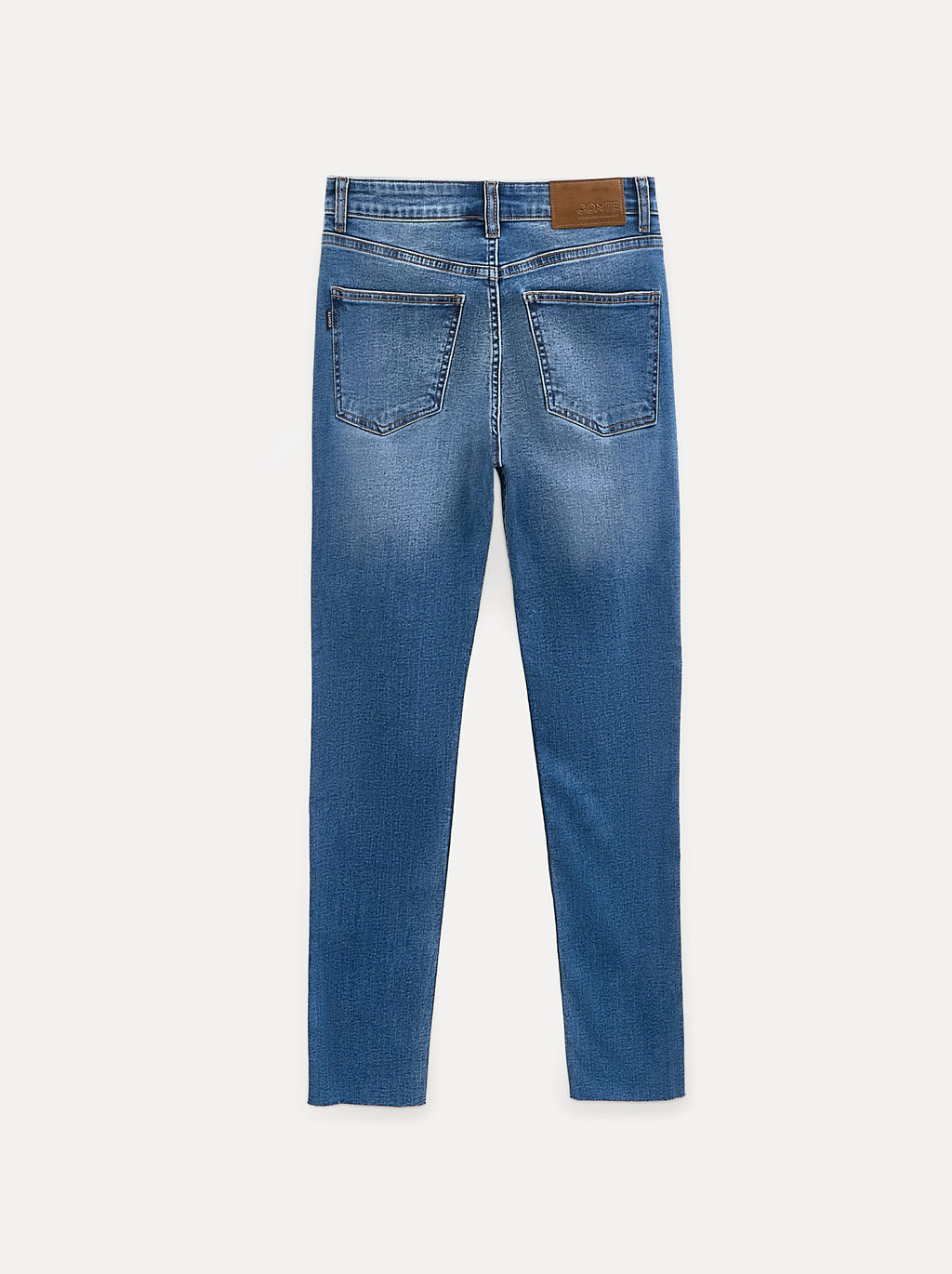 CONTE CON-721 Джинсы skinny с эффектом потёртостей и необработанным краем blue - Conte elegant фото 9