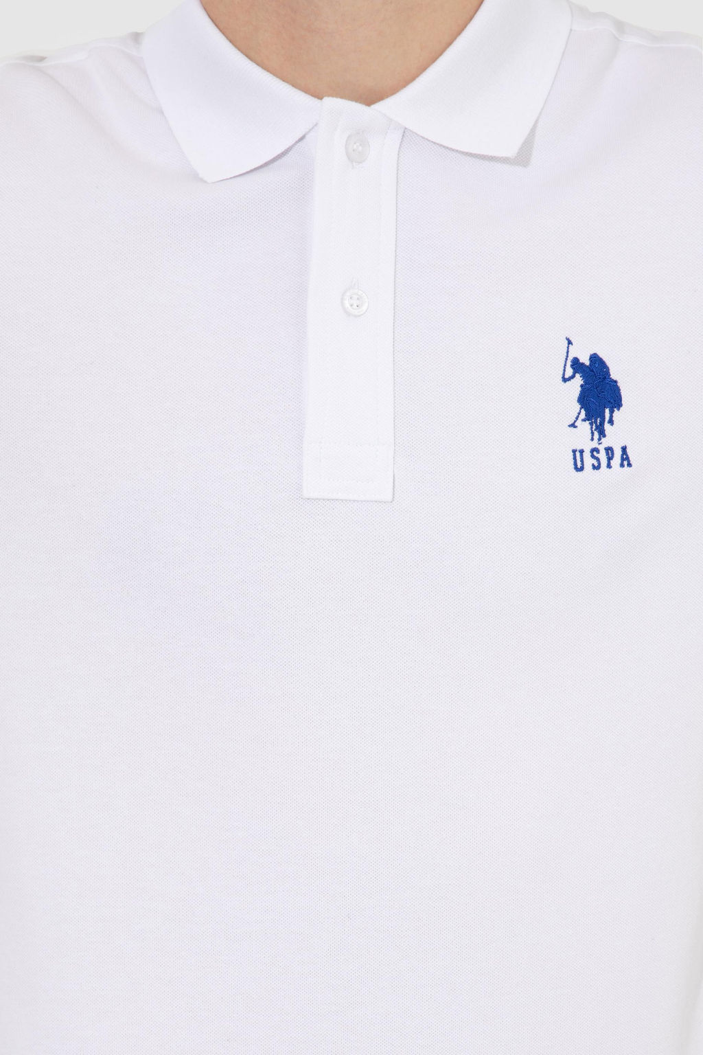 Мужская белая базовая футболка - U.s. polo assn фото 6