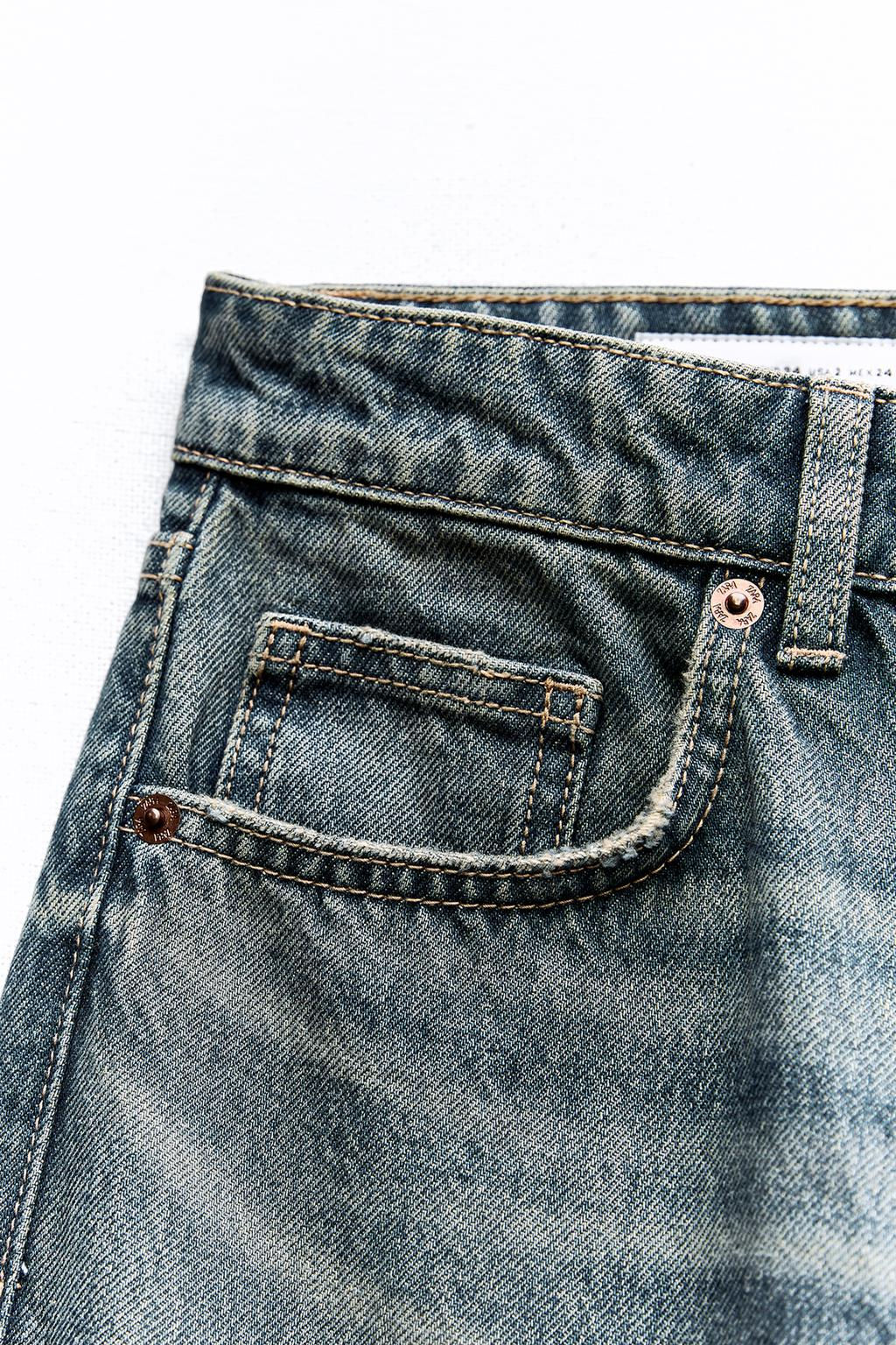 TRF WIDE-LEG MID-RISE FULL LENGTH JEANS - Zara фото 23