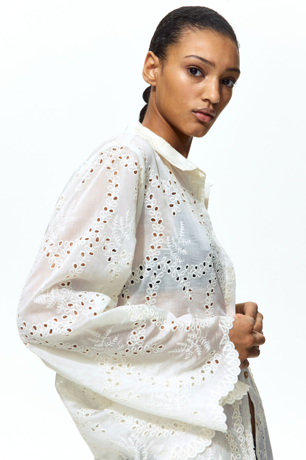 Camisa con bordado ingl?s - H&m фото 3