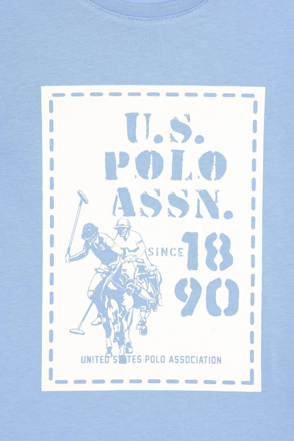Футболка U.S. Polo Assn голубая хлопок  фото 12
