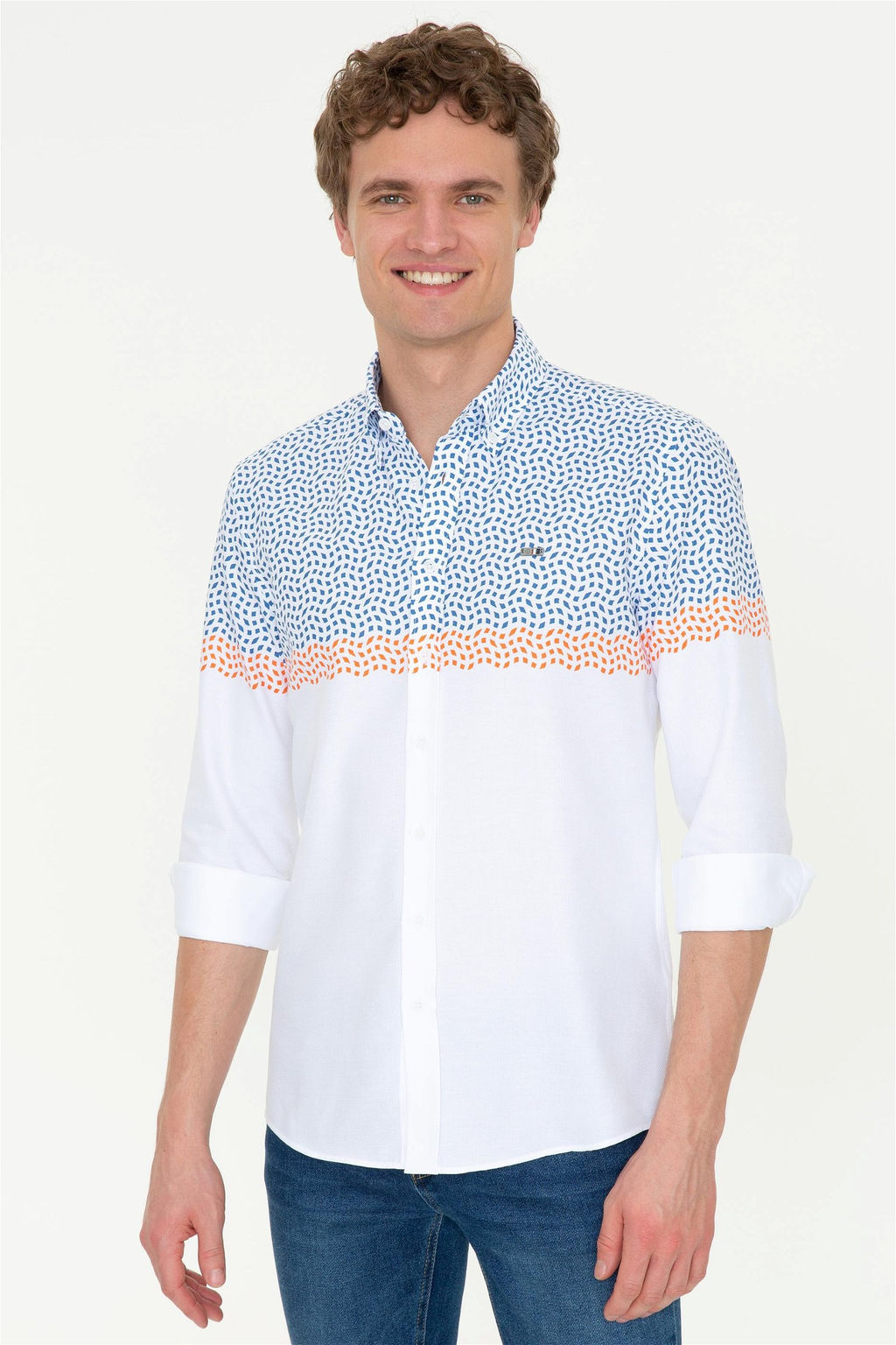 Мужская рубашка Petrol с длинным рукавом - U.s. polo assn фото 3