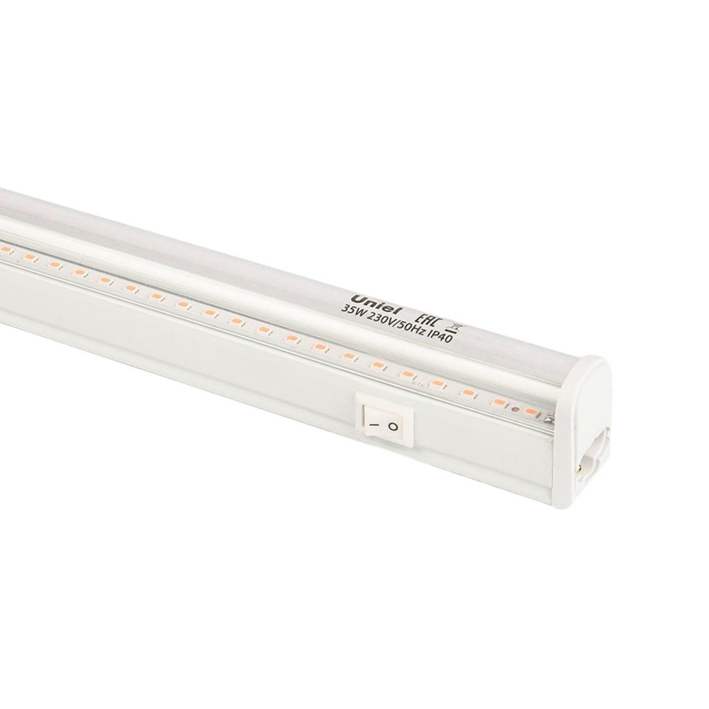 ULI-P21-35W/SPSB IP40 WHITE Светильник для растений светодиодный линейный, 1150мм, выкл. на корпусе. Спектр для рассады и цветения. TM Uniel - Volpe фото 4