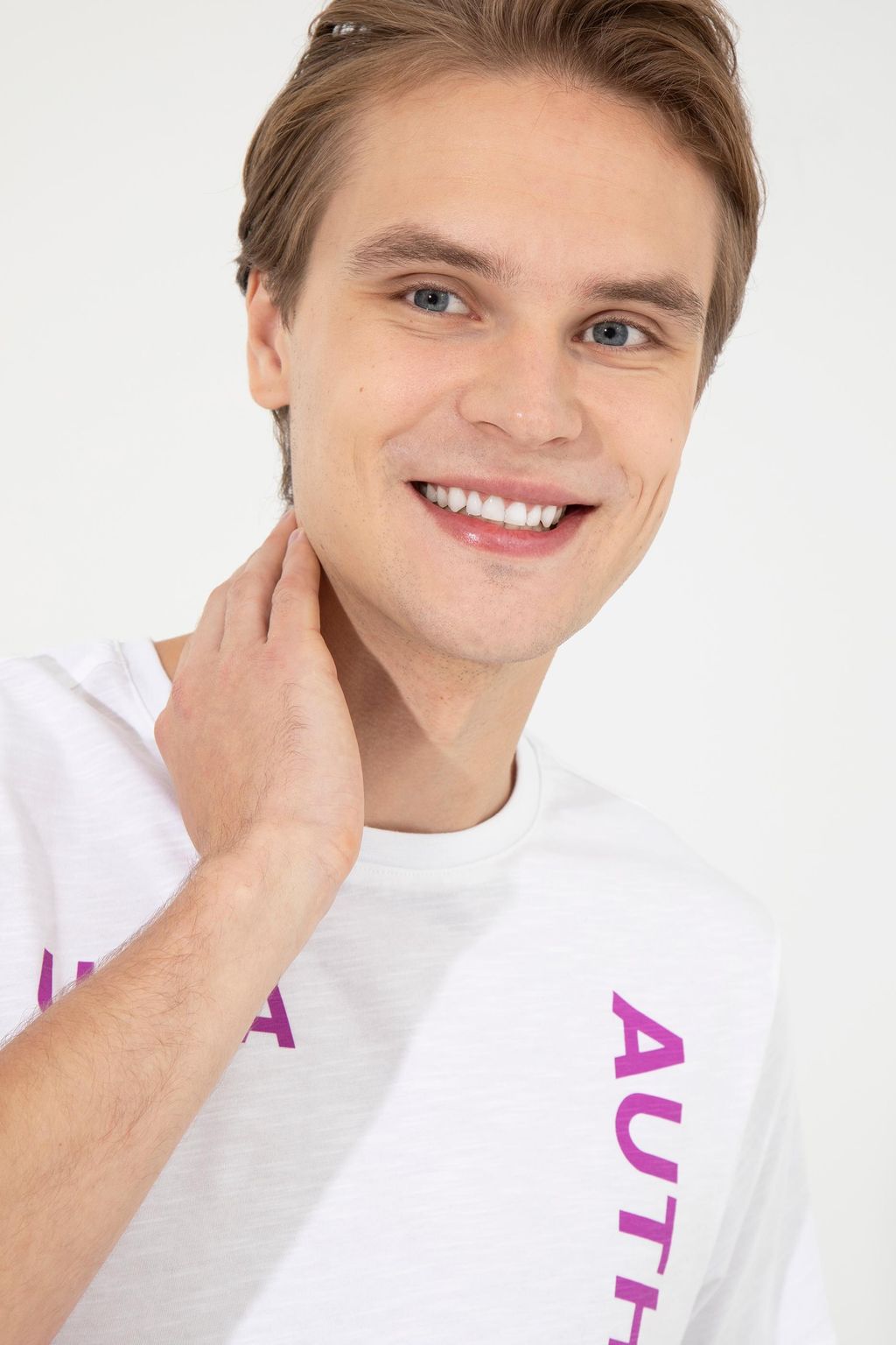 U. S. Polo Assn Мужская фиолетовая футболка с круглым вырезом - U.s. polo assn фото 2