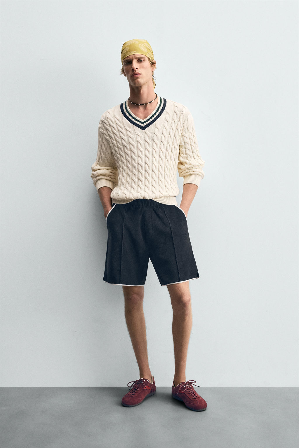 CONTRAST TOWELLING BERMUDA SHORTS - Zara фото 10