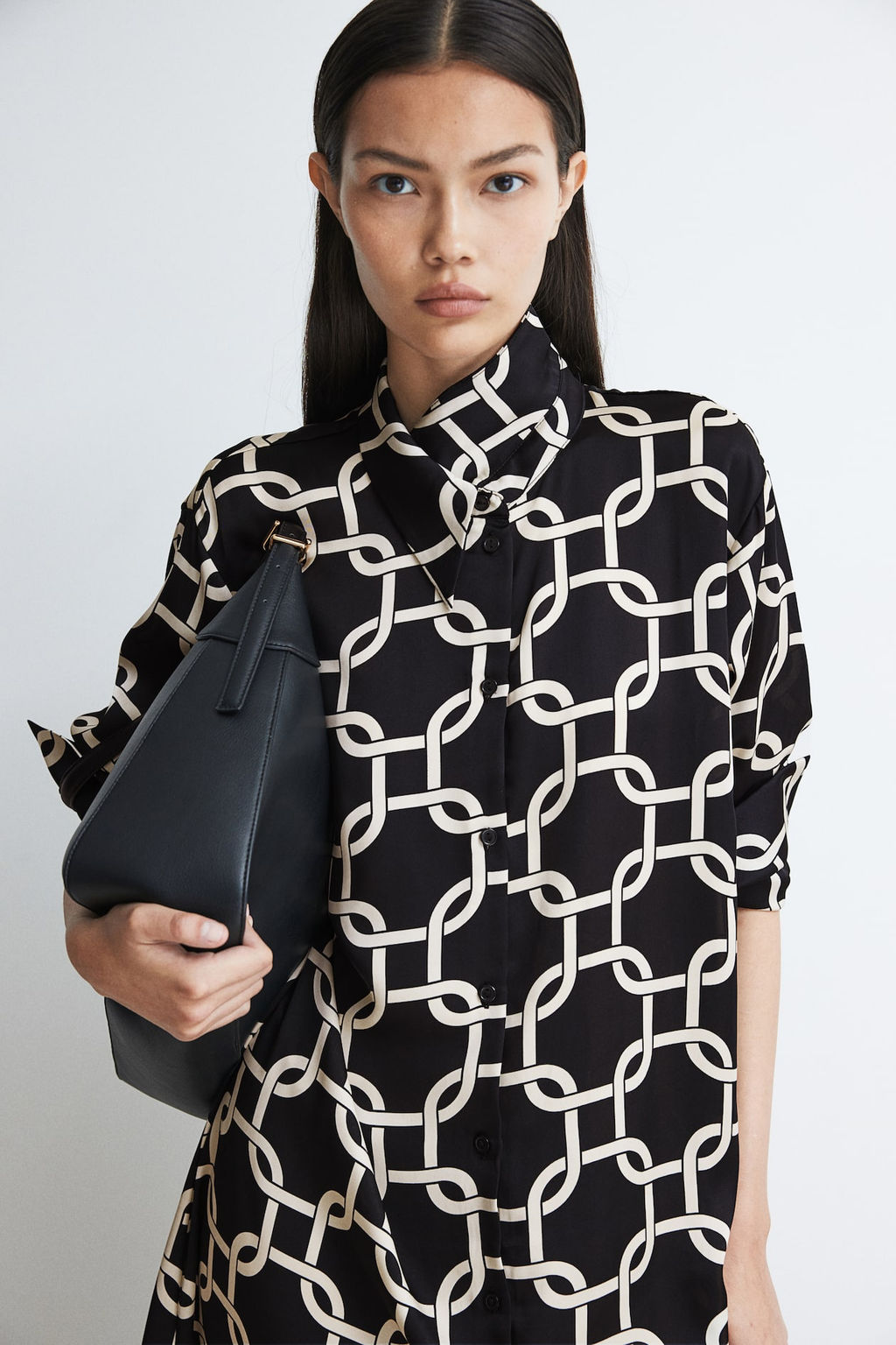 Vestido camisero con cinturon de anudar - H&m фото 2