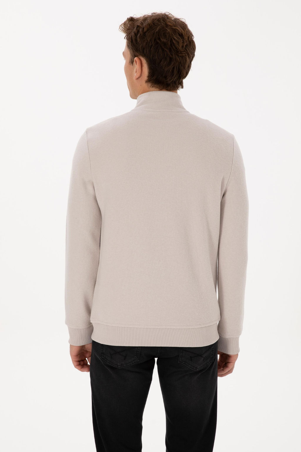 Erkek Regular Fit Yar_m Fermuarl_ Ta_ Basic Sweatshirt - U.s. polo assn фото 5