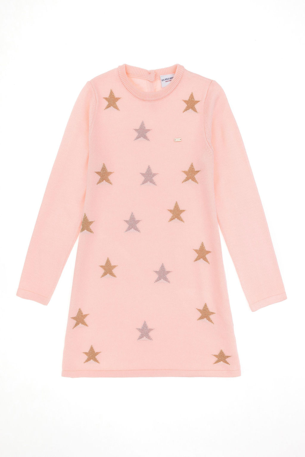 K_z _ocuk A__k Pembe Triko Elbise - U.s. polo assn фото 3