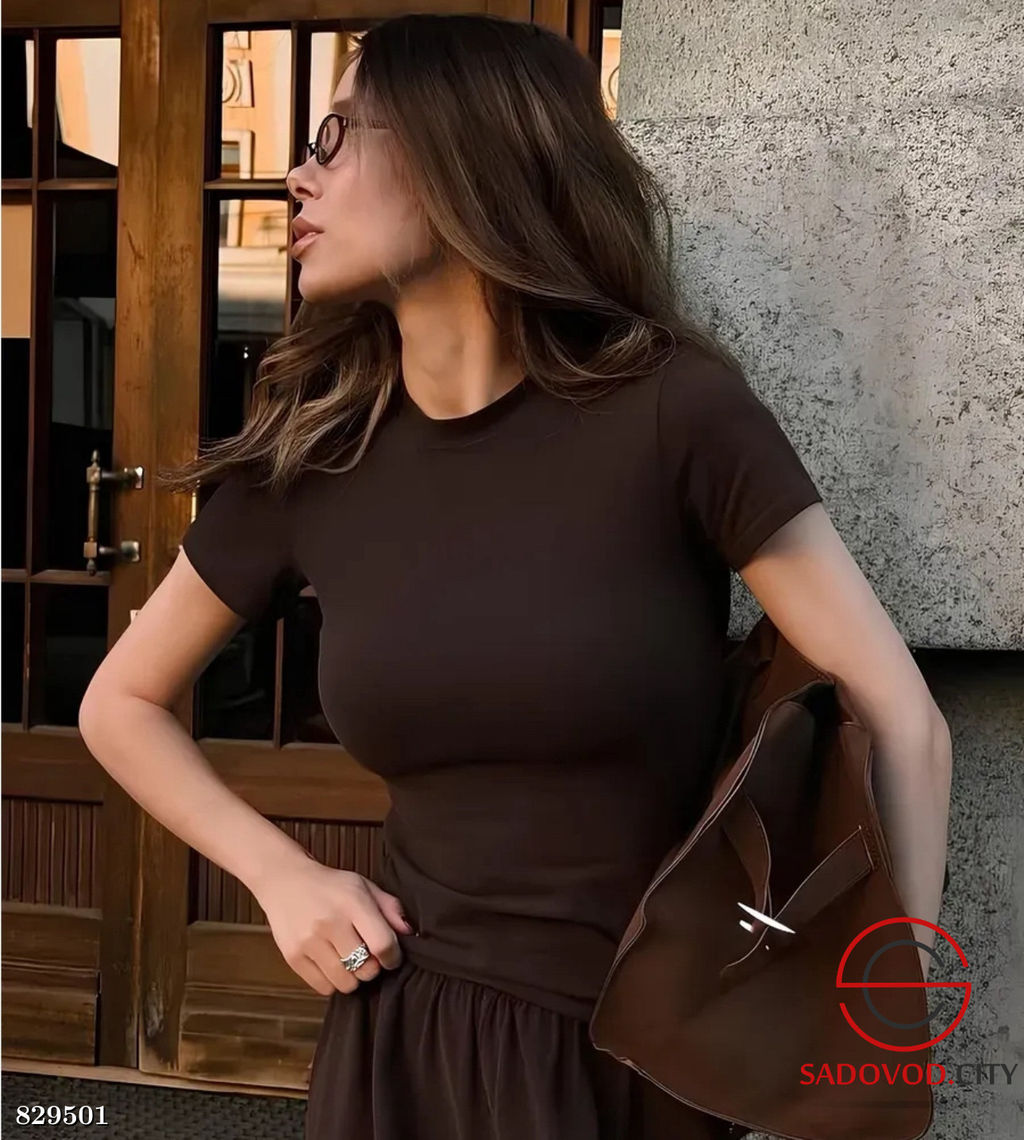 Футболка женская однотонная