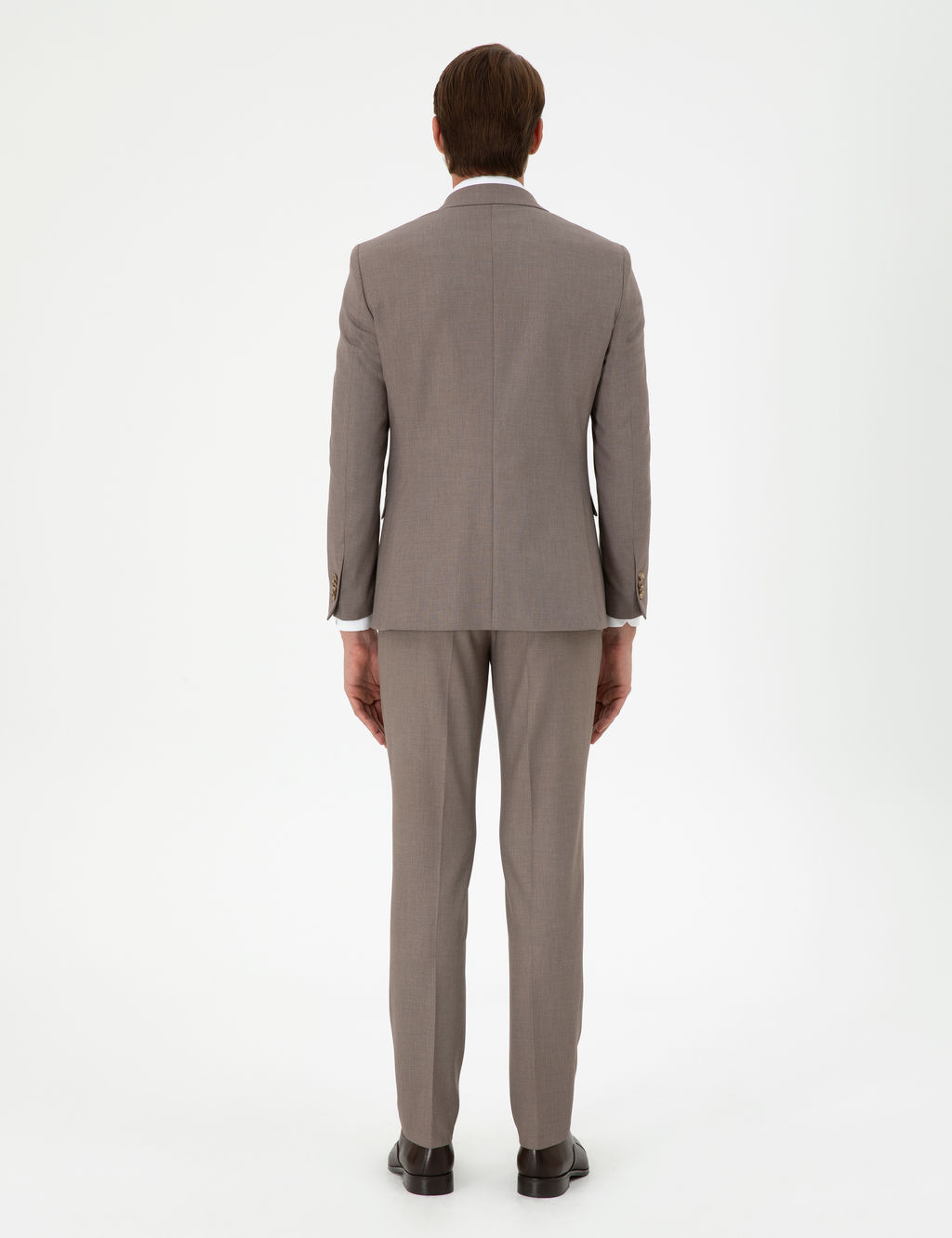 A__k Kahverengi Ex. Slim Fit Tak_m Elbise