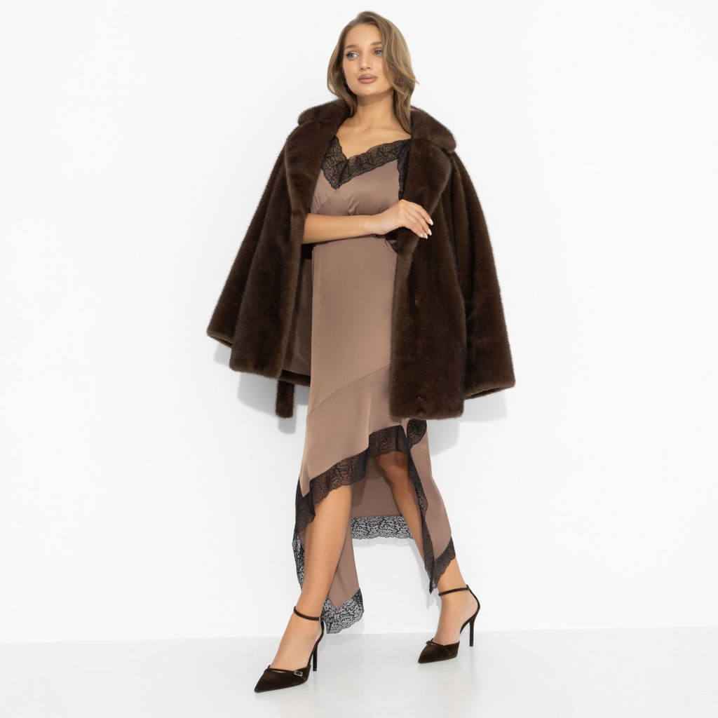 Платье шёлковое, Как Кейт Мосс (кофе)