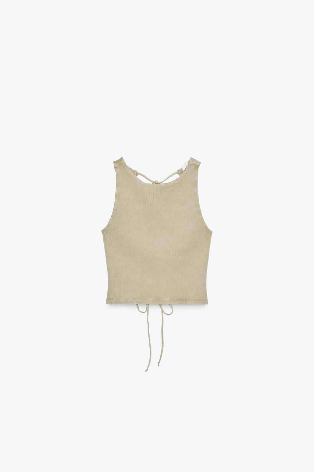 OPEN-BACK RIB T-SHIRT - Zara фото 5
