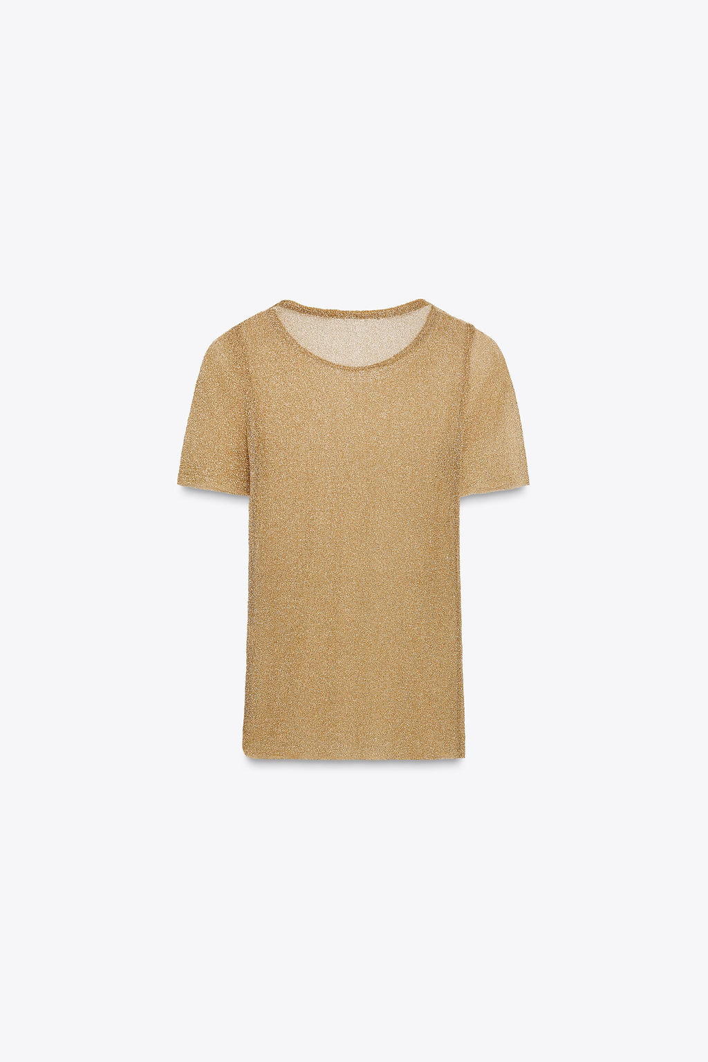 METALLIC SHORT SLEEVE T-SHIRT - Zara фото 13
