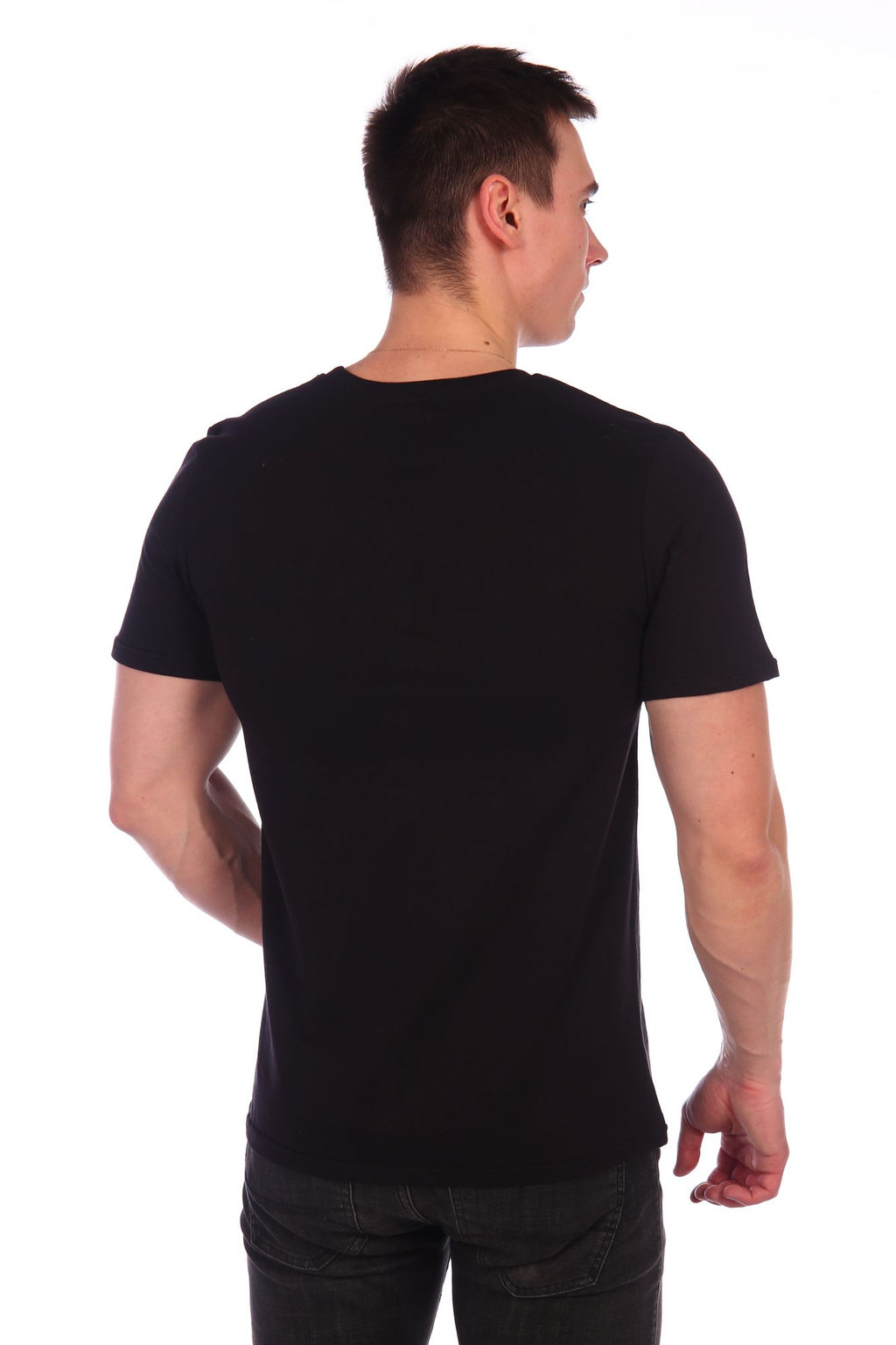 Футболка мужская, модель 211, трикотаж (Мосты, черный) - Ивановотекстиль фото 2