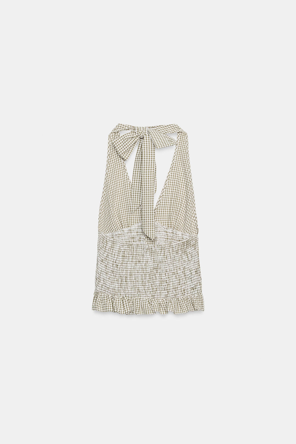 TOP HALTER BOTONES / crudo/kaki - Zara фото 7