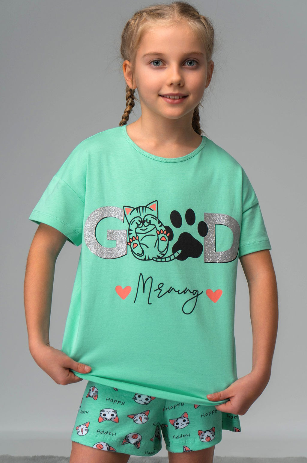 Пижама для девочки с шортами Bonito  фото 6