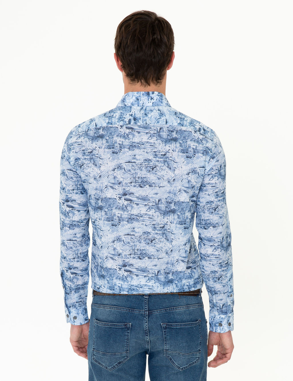 Mavi Slim Fit Uzun Kollu G_mlek