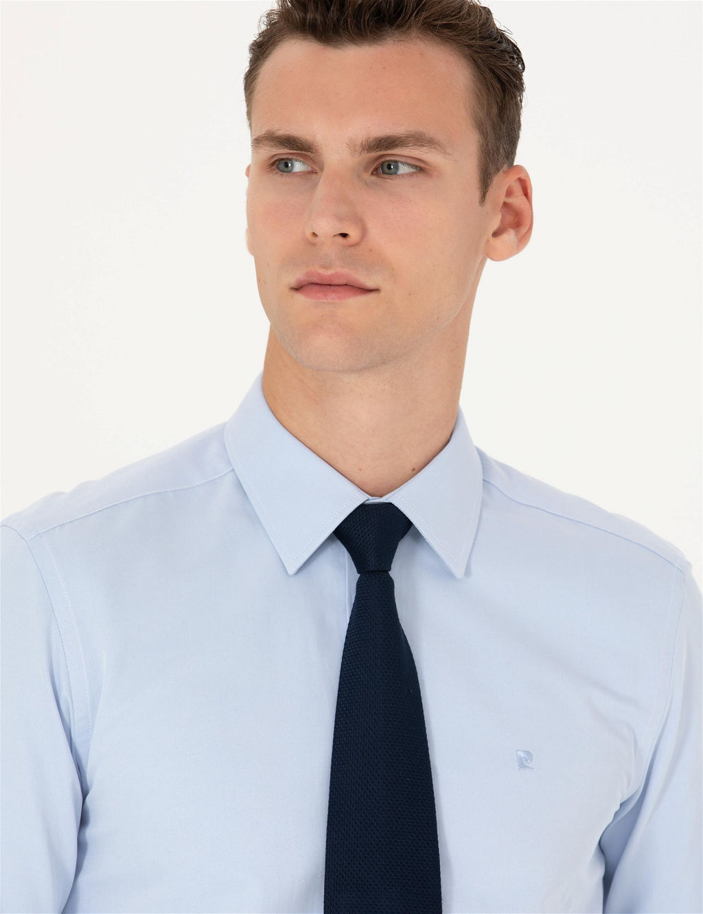 A__k Mavi Slim Fit Uzun Kollu Basic G_mlek - Pierre cardin фото 2