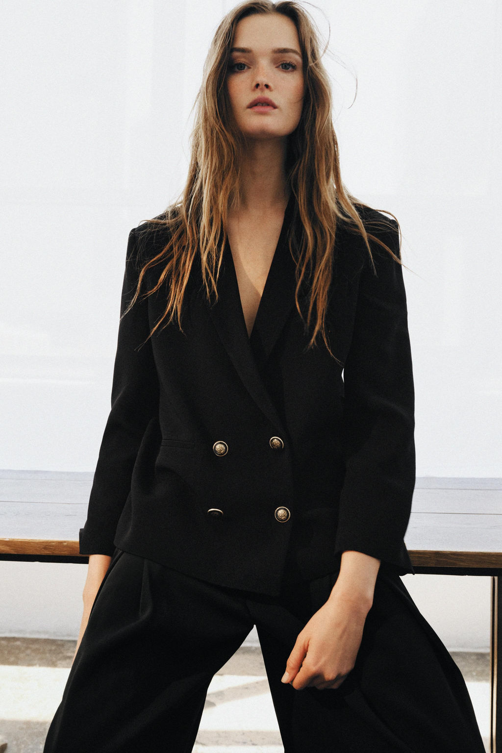 BLAZER RECTA BOTONES ZW COLLECTION / Negro - Zara фото 2