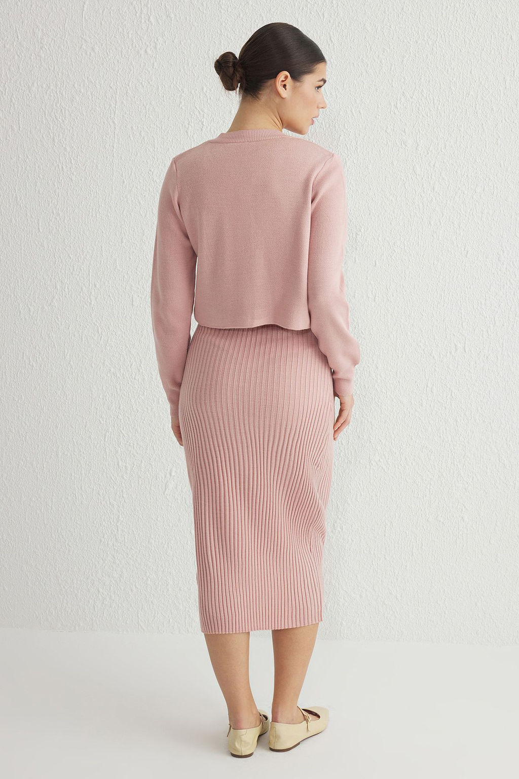 Pembe Duz Midi Elbise TWOSS23EL00738