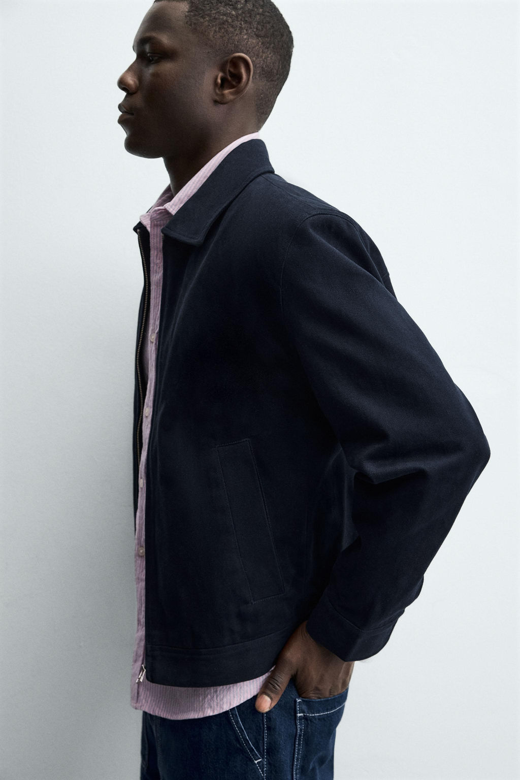 TEXTURED ZIP-UP OVERSHIRT - Zara фото 7