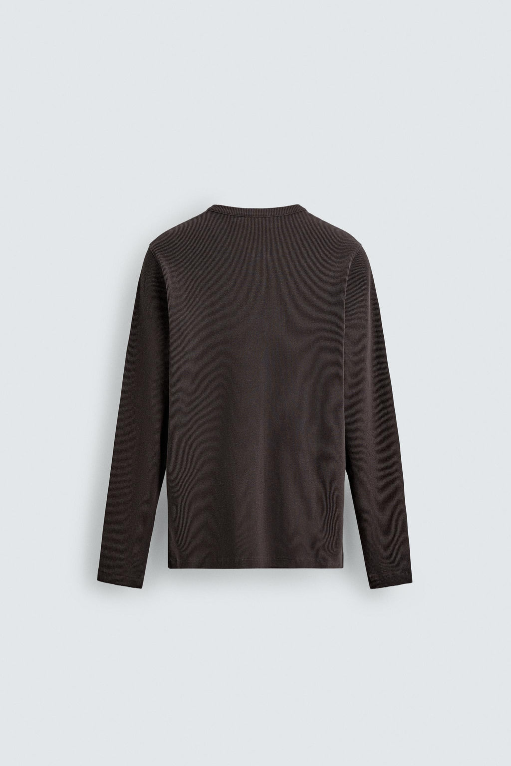 CAMISETA RIB CUELLO PANADERO / Negro / Marr?n - Zara фото 8