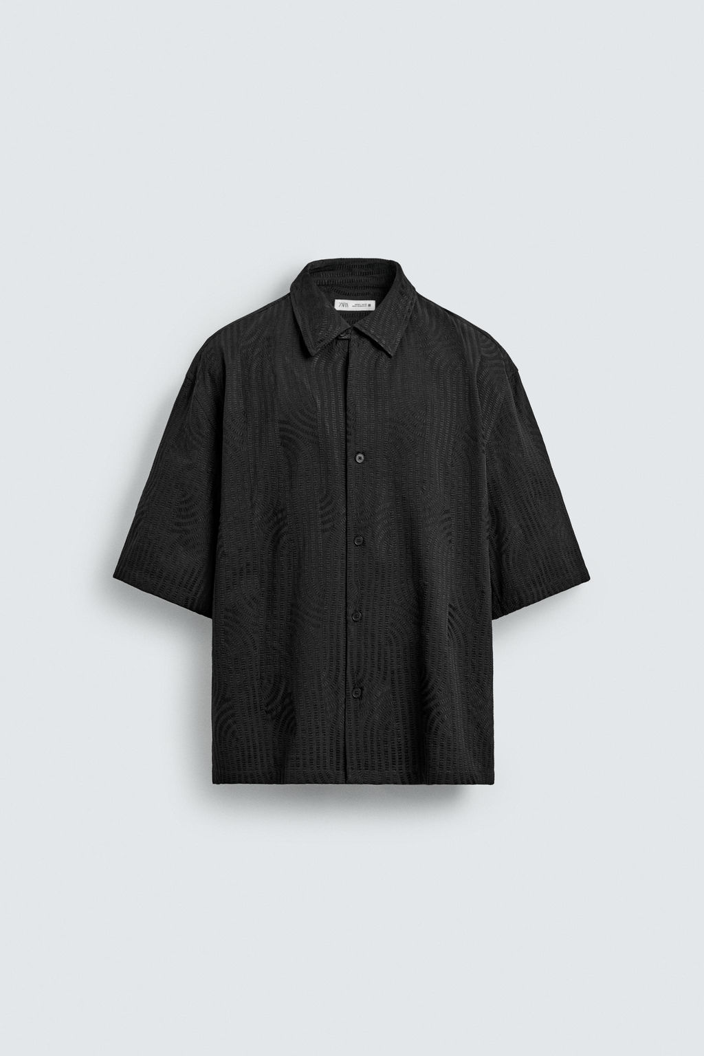 CAMISA JACQUARD BORDADO / Negro - Zara фото 6