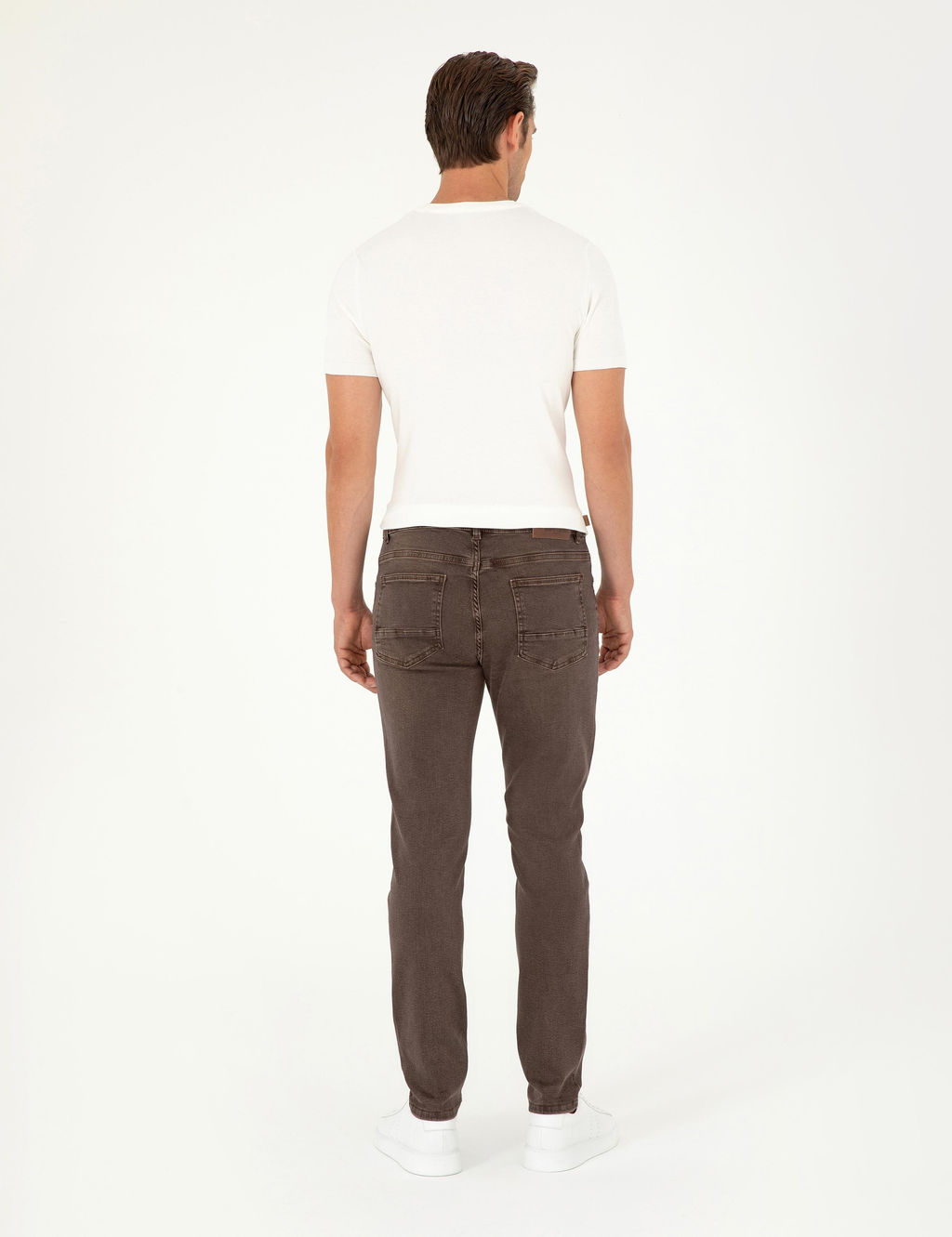 Kahverengi Slim Fit Jean Pantolon
