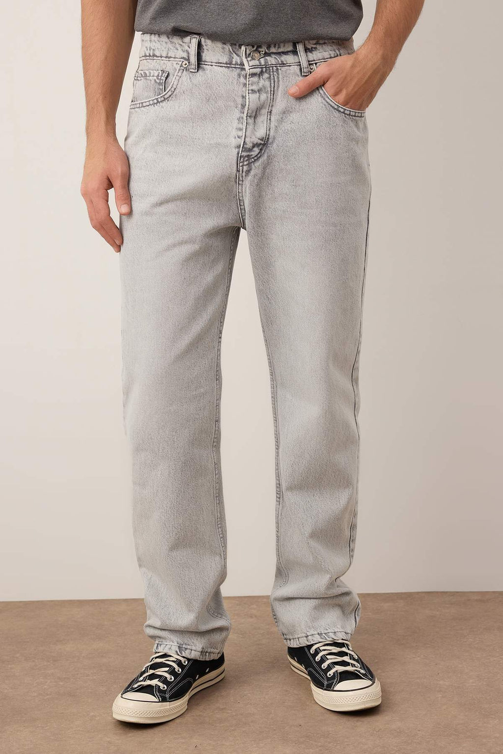 TRENDYOL MAN Ac?k Mavi %100 Pamuk Baggy Fit Jeans Bol Kot Pantolon TMNAW24JE00027 - Trendyolmilla фото 75