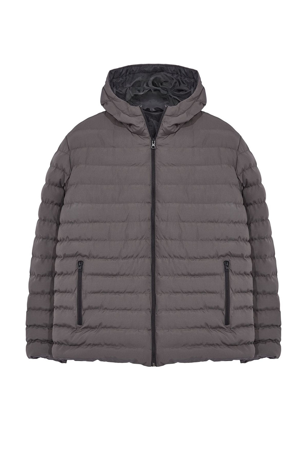 TRENDYOL MAN Antrasit Regular Fit Kapusonlu K?sl?k Mont TMNAW25MO00028 - Trendyolmilla фото 8