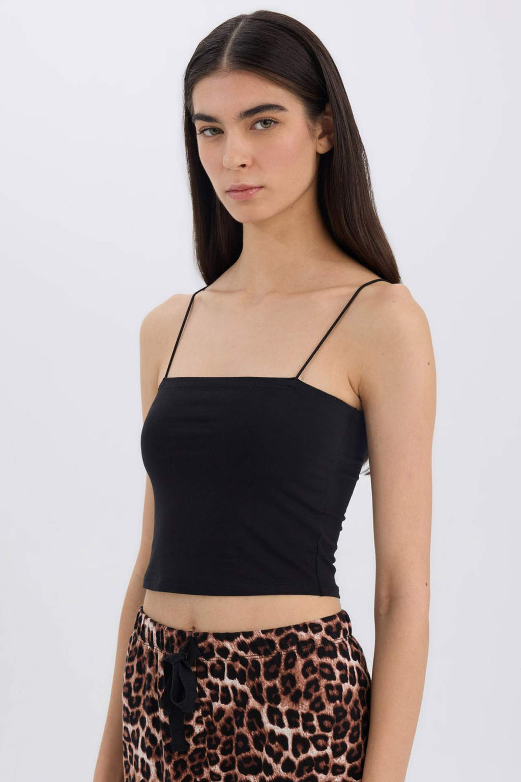 Fall in Love Ince Ask?l? Crop Pamuklu Beyaz Ic Atlet - Defacto фото 2