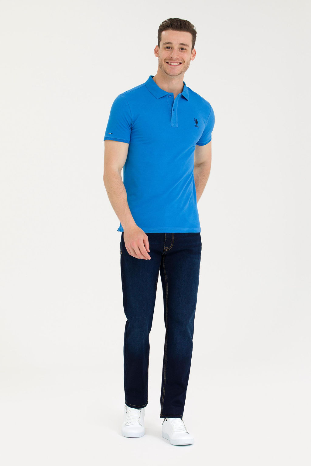 U. S. Polo Assn Мужская футболка Saks Basic с воротником-поло - U.s. polo assn фото 18