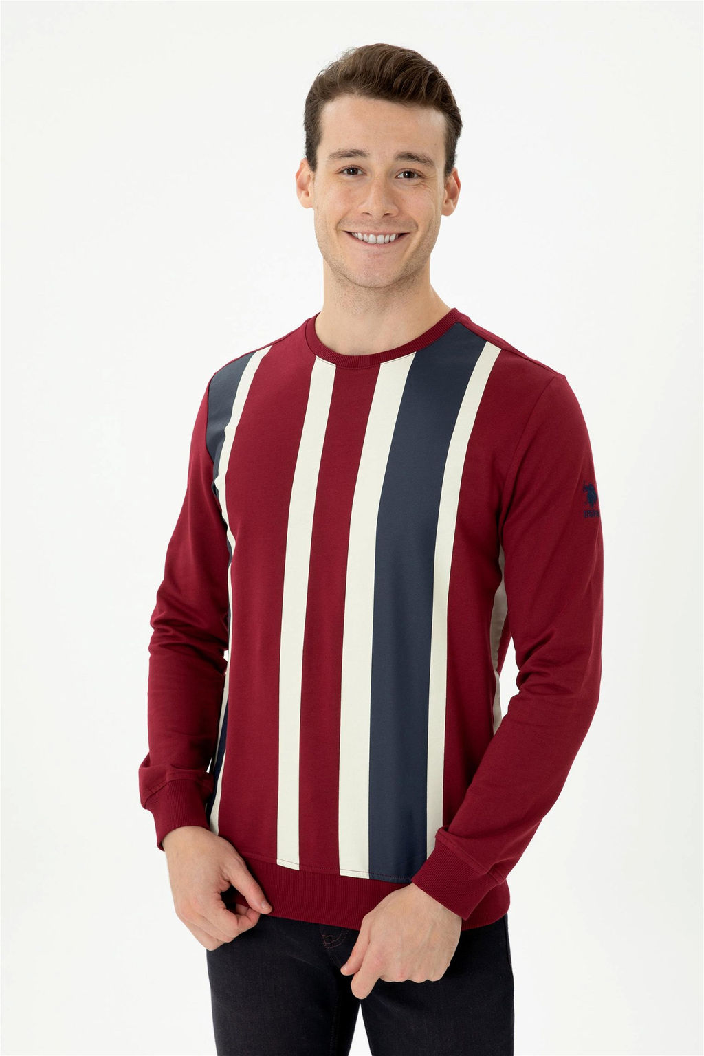 Мужской бордово-красный свитшот - U.s. polo assn фото 3