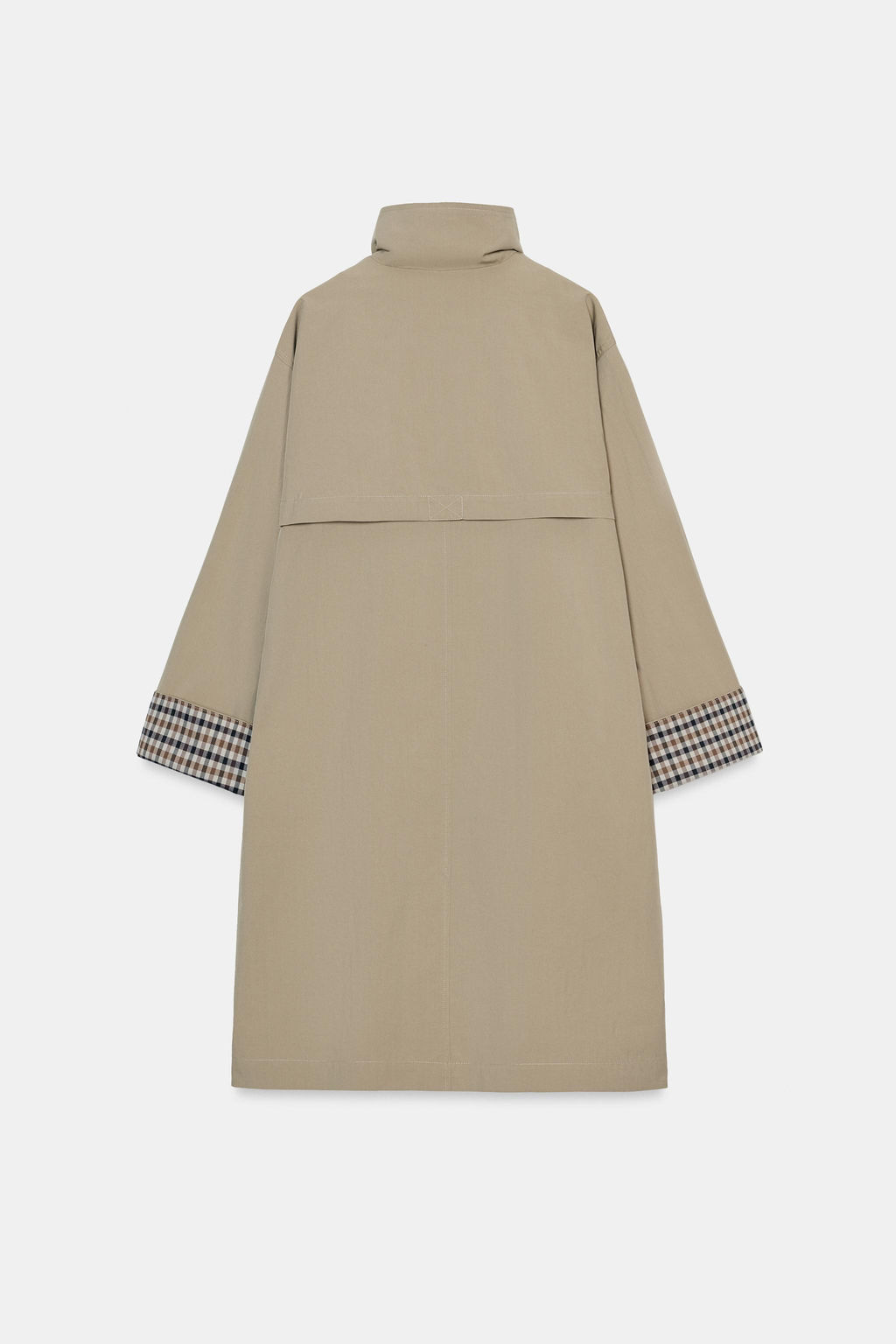 OVERSIZE TRENCH COAT WITH CHECK CUFFS - Zara фото 11