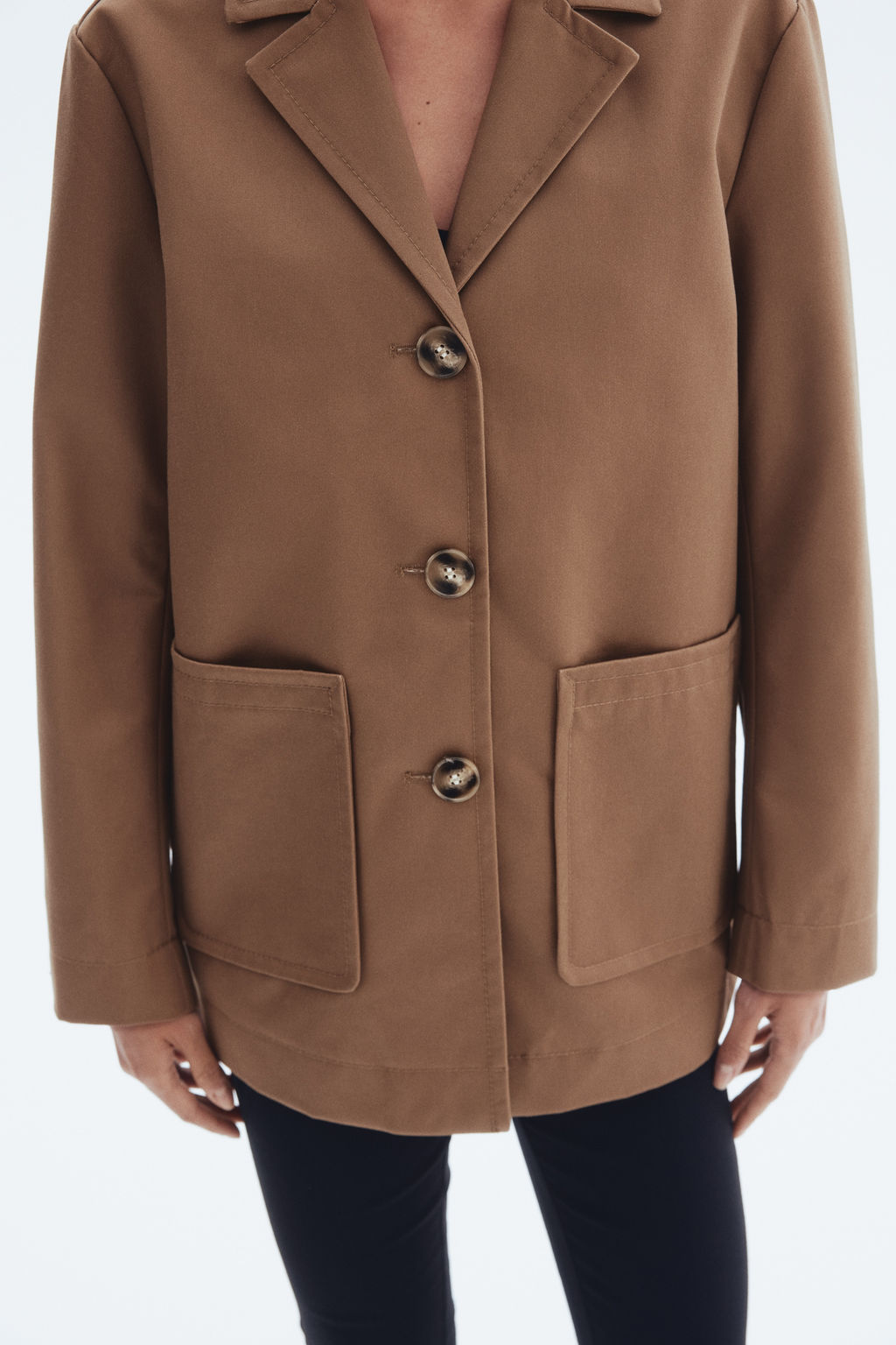 Chaqueta oversize de sarga - H&m фото 3