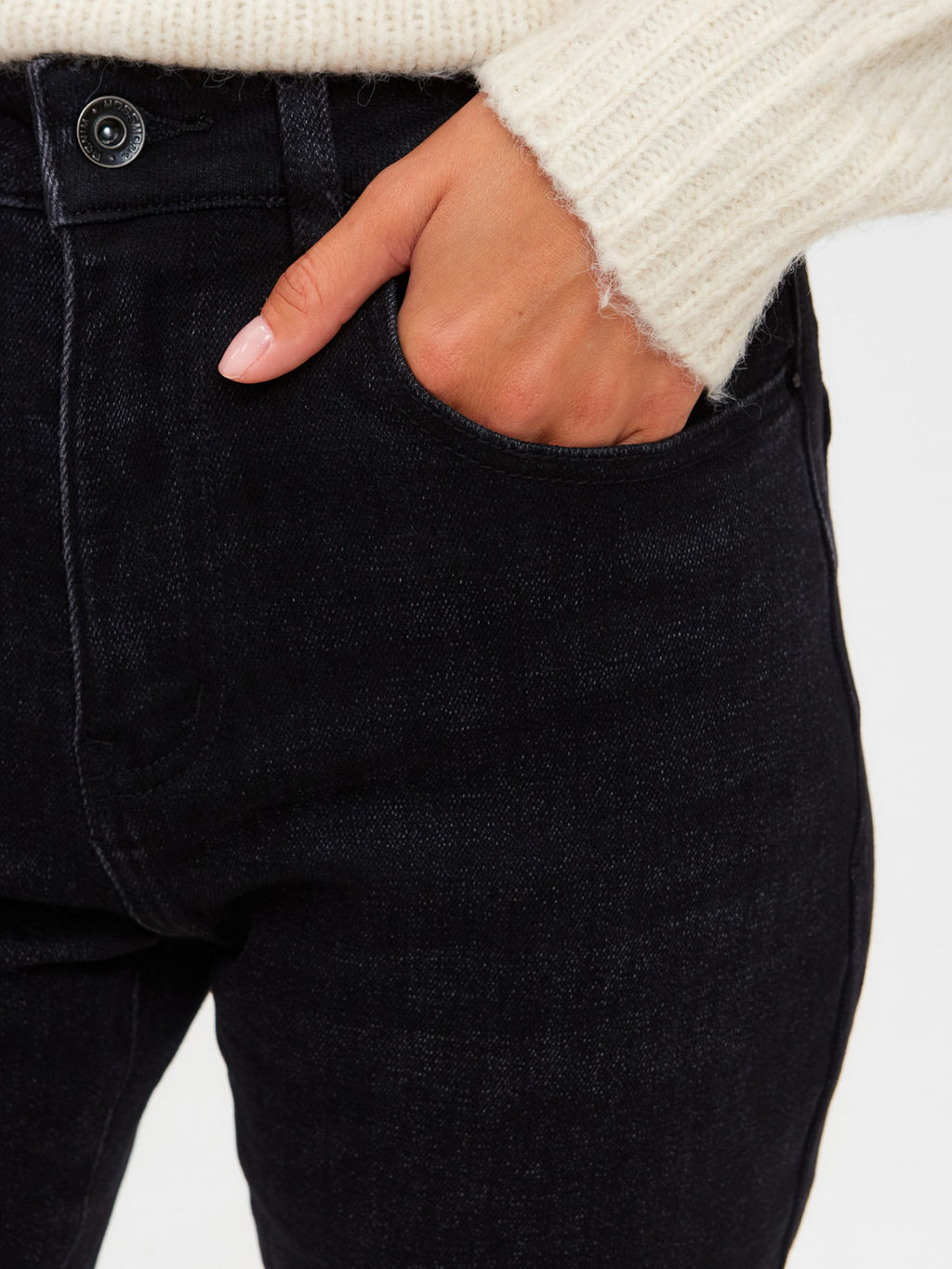 Утепленные женские джинсы мом с начесом - Mossmore фото 14