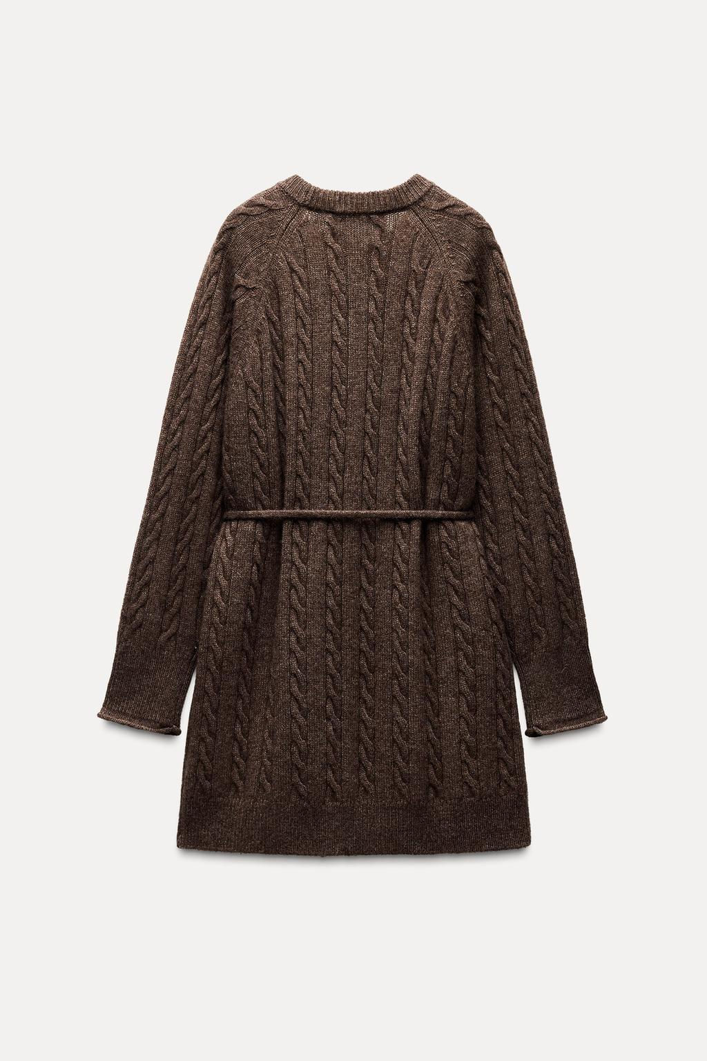 CABLE KNIT WOOL JUMPER - Zara фото 5